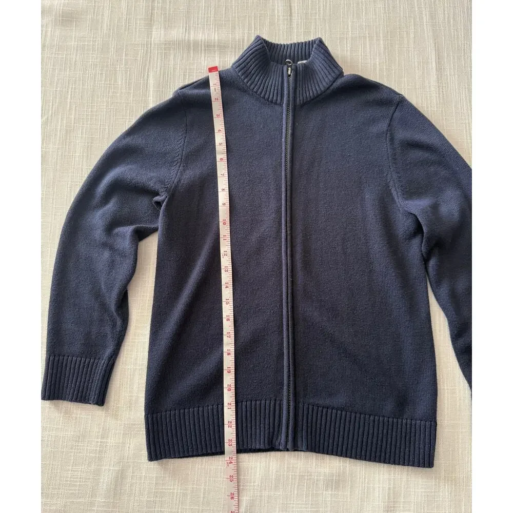 The Children’s Place Boys’ Zip-Up Sweater | Size 10/12 | Navy | Knit Cardigan